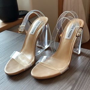 Steve Madden Clear Strapy Heels